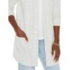 imageAmazon Essentials Womens RelaxedFit UltraLightweight OpenFront CardiganGrey Heather Stripe