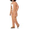 imageAmazon Essentials Womens RelaxedFit UltraLightweight OpenFront CardiganLight Caramel