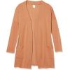 imageAmazon Essentials Womens RelaxedFit UltraLightweight OpenFront CardiganLight Caramel