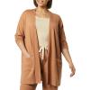 imageAmazon Essentials Womens RelaxedFit UltraLightweight OpenFront CardiganLight Caramel