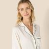 imageAmazon Essentials Womens Satin ButtonDown Sleepwear NightshirtIvory