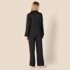 imageAmazon Essentials Womens Satin Pajama Shirt and Pants SetBlack