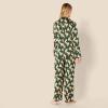 imageAmazon Essentials Womens Satin Pajama Shirt and Pants SetDark Green Beige Zebra