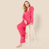 imageAmazon Essentials Womens Satin Pajama Shirt and Pants SetHot Pink