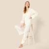 imageAmazon Essentials Womens Satin Pajama Shirt and Pants SetIvory