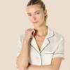 imageAmazon Essentials Womens Satin Short Sleeve ButtonDown Top and Short Sleepwear SetIvory