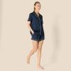imageAmazon Essentials Womens Satin Short Sleeve ButtonDown Top and Short Sleepwear SetNavy
