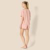 imageAmazon Essentials Womens Satin Short Sleeve TShirt and Short Sleepwear SetDusty Rose