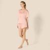 imageAmazon Essentials Womens Satin Short Sleeve TShirt and Short Sleepwear SetDusty Rose