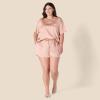 imageAmazon Essentials Womens Satin Short Sleeve TShirt and Short Sleepwear SetDusty Rose