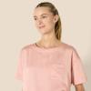 imageAmazon Essentials Womens Satin Short Sleeve TShirt and Short Sleepwear SetDusty Rose