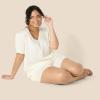 imageAmazon Essentials Womens Satin Short Sleeve VNeck TShirt and Short Sleepwear SetIvory