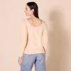 imageAmazon Essentials Womens Scoop Back Long Sleeve SlimFit RibKnit TShirt Pack of 2BlushBurgundy