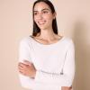 imageAmazon Essentials Womens Scoop Back Long Sleeve SlimFit RibKnit TShirt Pack of 2PurpleWhite