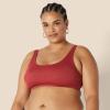 imageAmazon Essentials Womens Scoop Neck Swim Crop TopBrick Red