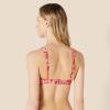imageAmazon Essentials Womens Scoop Neck Swim Crop TopBright Red Multi Folk Floral