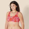 imageAmazon Essentials Womens Scoop Neck Swim Crop TopBright Red Multi Folk Floral