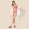 imageAmazon Essentials Womens Scoop Neck Swim Crop TopBright Red Multi Folk Floral