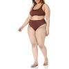 imageAmazon Essentials Womens Scoop Neck Swim Crop TopDeep Brown