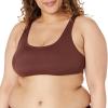imageAmazon Essentials Womens Scoop Neck Swim Crop TopDeep Brown