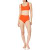 imageAmazon Essentials Womens Scoop Neck Swim Crop TopOrange