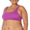 imageAmazon Essentials Womens Scoop Neck Swim Crop TopViolet