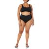imageAmazon Essentials Womens Scoop Neck Swim Crop TopWashed Black