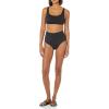 imageAmazon Essentials Womens Scoop Neck Swim Crop TopWashed Black