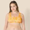 imageAmazon Essentials Womens Scoop Neck Swim Crop TopYellow Multi Folk Floral