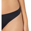 imageAmazon Essentials Womens Seamless Breathable Underwear for Women Thong Bonded Stretch Pack of 4Black