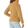 imageAmazon Essentials Womens Sherpa LongSleeve Mock Neck FullZip Jacket with Woven Trim Available in Plus SizeCamel Neon Yellow Color Block
