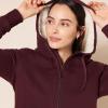 imageAmazon Essentials Womens SherpaLined Fleece FullZip Hooded Jacket Available in Plus SizeBurgundy