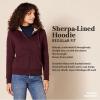 imageAmazon Essentials Womens SherpaLined Fleece FullZip Hooded Jacket Available in Plus SizeRed Heather