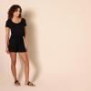 imageAmazon Essentials Womens ShortSleeve Scoop Neck RomperBlack