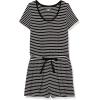 imageAmazon Essentials Womens ShortSleeve Scoop Neck RomperBlack Stripe