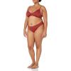 imageAmazon Essentials Womens Side Tab Bikini Swimsuit BottomBrick Red