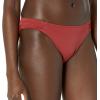 imageAmazon Essentials Womens Side Tab Bikini Swimsuit BottomBrick Red