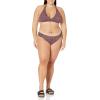 imageAmazon Essentials Womens Side Tab Bikini Swimsuit BottomBrick Red Leopard