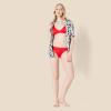 imageAmazon Essentials Womens Side Tab Bikini Swimsuit BottomBright Poppy Red