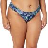 imageAmazon Essentials Womens Side Tab Bikini Swimsuit BottomDeep Blue Paisley