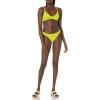 imageAmazon Essentials Womens Side Tab Bikini Swimsuit BottomLime Green