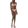 imageAmazon Essentials Womens Side Tab Bikini Swimsuit BottomPale Peach Micro Floral