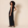 imageAmazon Essentials Womens SideSlit Jersey VNeck Maxi Length DressBlack