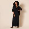 imageAmazon Essentials Womens SideSlit Jersey VNeck Maxi Length DressBlack