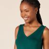 imageAmazon Essentials Womens SideSlit Jersey VNeck Maxi Length DressDark Green