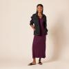 imageAmazon Essentials Womens SideSlit Jersey VNeck Maxi Length DressDark Purple