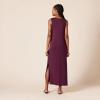 imageAmazon Essentials Womens SideSlit Jersey VNeck Maxi Length DressDark Purple