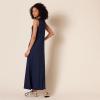 imageAmazon Essentials Womens SideSlit Jersey VNeck Maxi Length DressNavy