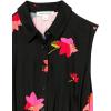 imageAmazon Essentials Womens Sleeveless RelaxedFit Woven Shirt DressBlack Pink Flowers