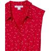 imageAmazon Essentials Womens Sleeveless RelaxedFit Woven Shirt DressRed Leafy Floral